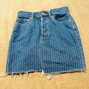 Urban Outfitters BDG Blue Distressed Denim Skirt